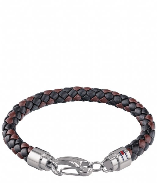 Tommy Hilfiger Armband Woven Leather Bracelet Zwart/bruin (TJ2790047) Tommy Hilfiger Armband Woven Leather Bracelet Zwart/bruin (TJ2790047)